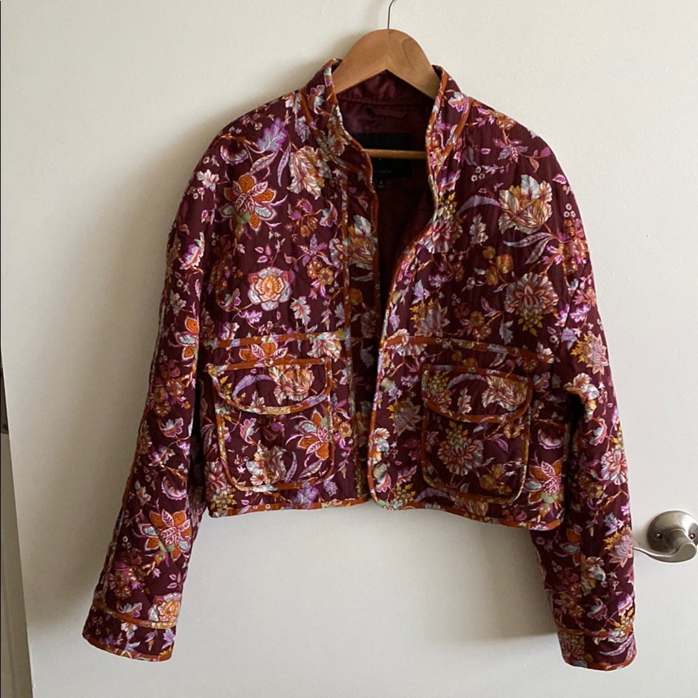 7 for all man kind quilted cropped jacket